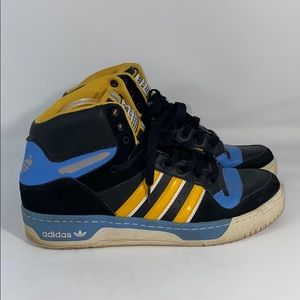 adidas | Shoes | Adidas Metro Attitude Hi Nba Blackblue Yellow | Poshmark
